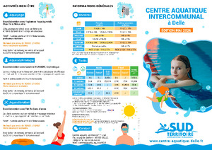 Télécharger la  plaquette du Centre aquatique intercommunal